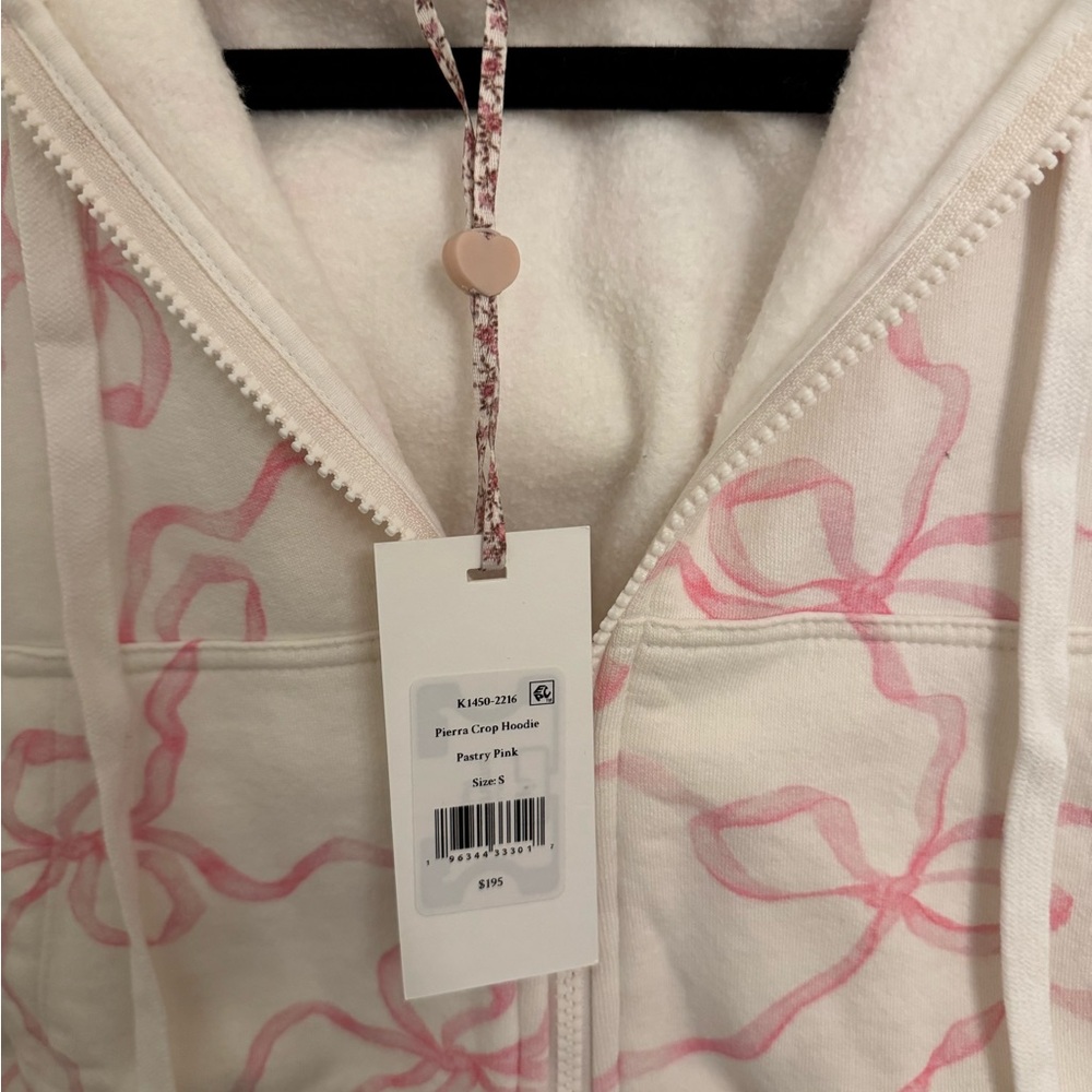 LoveShackFancy Pierra Cropped Zip Hoodie - Picture 3 of 5